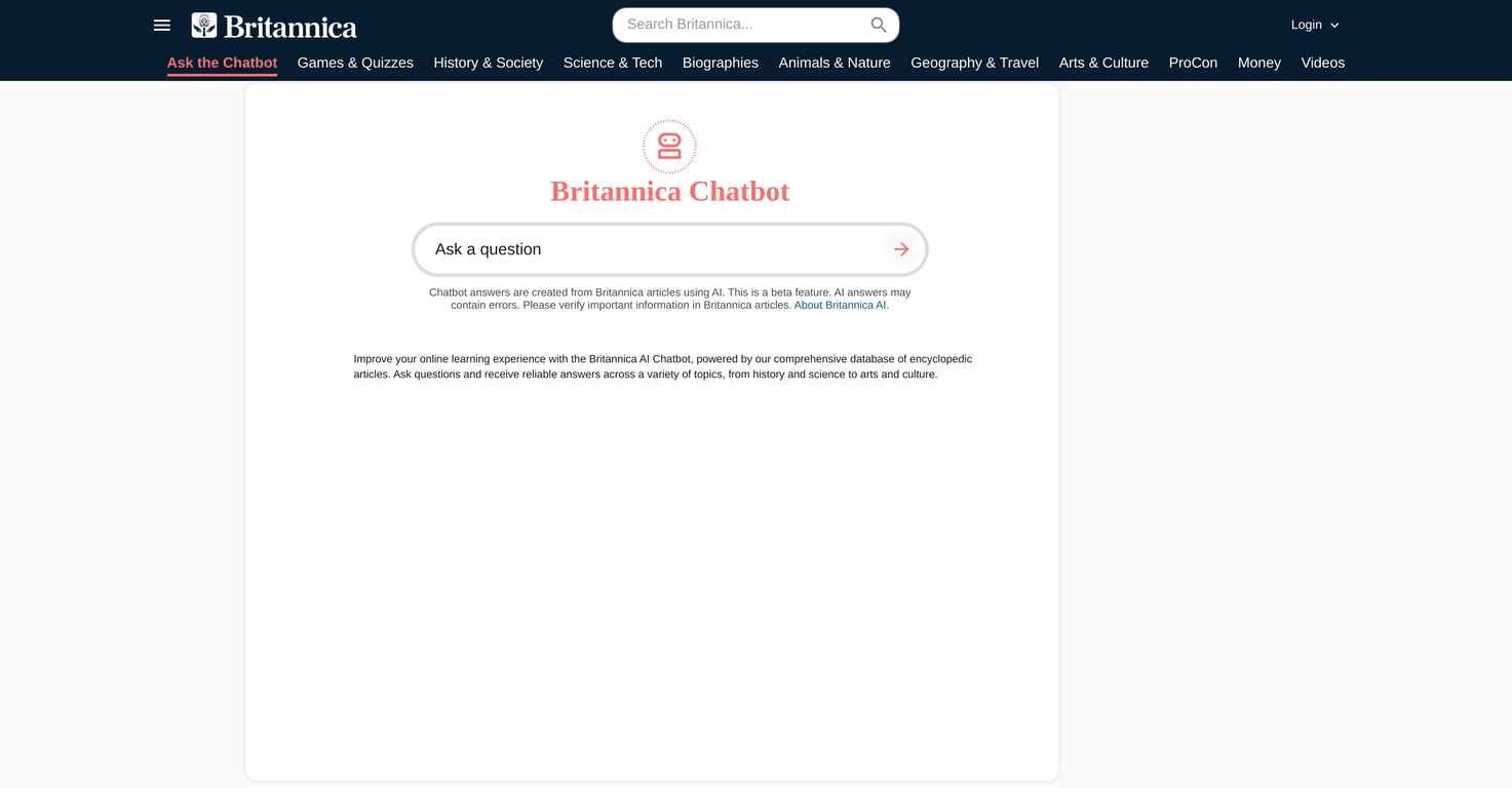 Britannica AI Chatbot