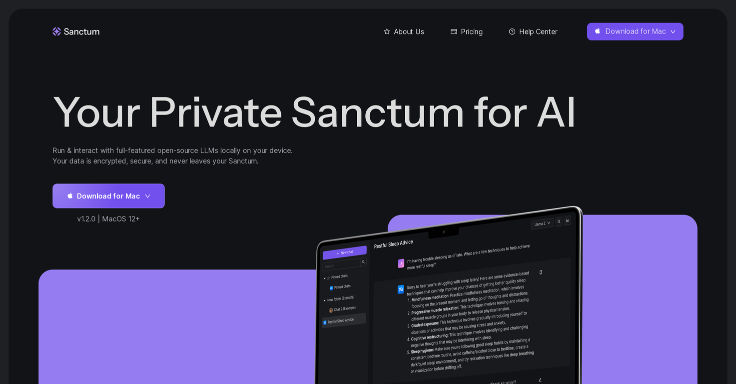 Sanctum: Ihre sichere, lokale KI für maximale Privatsphäre